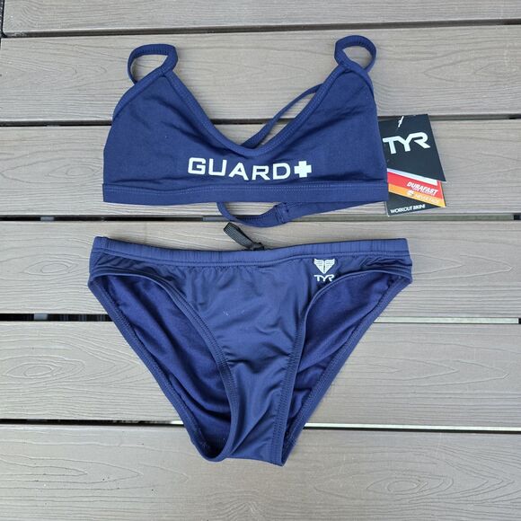 TYR Women's Navy Life Guard Crosscutfit Workout Bikini Size XXS  New - Picture 1 of 3